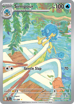 Simipour, Black Bolt #102, Pokémon TCG card