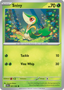 Snivy, Black Bolt #1, Pokémon TCG card