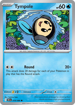 Tympole, Black Bolt #19, Pokémon TCG card