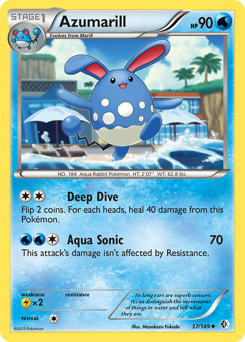 Azumarill, Boundaries Crossed #37, Pokémon TCG card