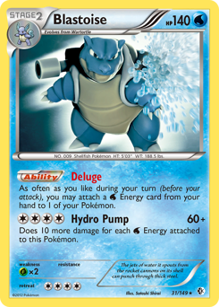 Blastoise, Boundaries Crossed #31, Pokémon TCG card