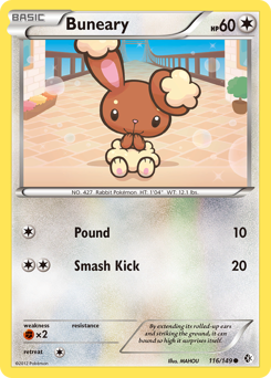 Buneary, Boundaries Crossed #116, Pokémon TCG card