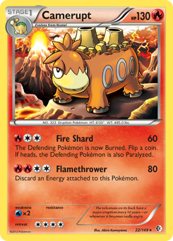 Camerupt, Boundaries Crossed #22, Pokémon TCG card