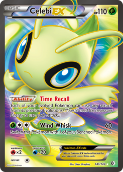 Celebi-EX, Boundaries Crossed #141, Pokémon TCG card