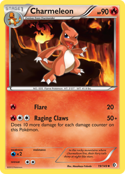 Charmeleon, Boundaries Crossed #19, Pokémon TCG card