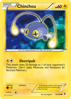 Chinchou, Boundaries Crossed #55, Pokémon TCG card