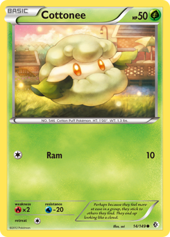 Cottonee, Boundaries Crossed #14, Pokémon TCG card