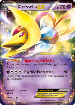 Cresselia-EX, Boundaries Crossed #67, Pokémon TCG card