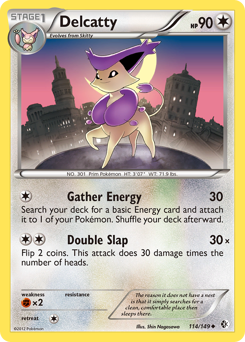 Delcatty, Boundaries Crossed #114, Pokémon TCG card