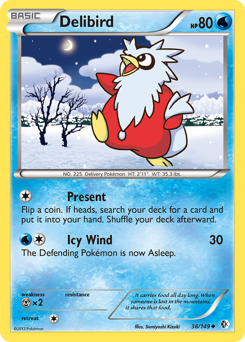 Delibird, Boundaries Crossed #38, Pokémon TCG card