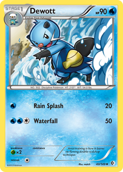 Dewott, Boundaries Crossed #40, Pokémon TCG card