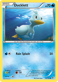 Ducklett, Boundaries Crossed #42, Pokémon TCG card