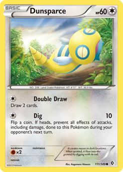Dunsparce, Boundaries Crossed #111, Pokémon TCG card
