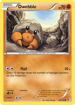 Dwebble, Boundaries Crossed #84, Pokémon TCG card