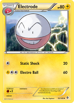 Electrode, Boundaries Crossed #52, Pokémon TCG card