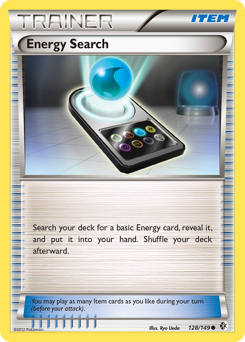 Energy Search, Boundaries Crossed #128, Pokémon TCG card