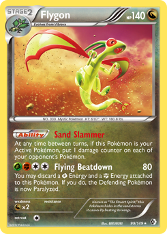 Flygon, Boundaries Crossed #99, Pokémon TCG card