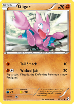 Gligar, Boundaries Crossed #80, Pokémon TCG card