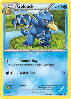 Golduck, Boundaries Crossed #34, Pokémon TCG card
