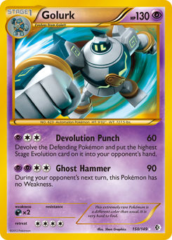 Golurk, Boundaries Crossed #150, Pokémon TCG card