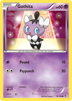 Gothita, Boundaries Crossed #75, Pokémon TCG card