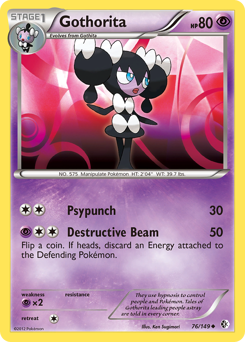 Gothorita, Boundaries Crossed #76, Pokémon TCG card