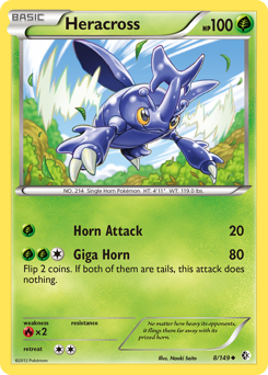 Heracross, Boundaries Crossed #8, Pokémon TCG card