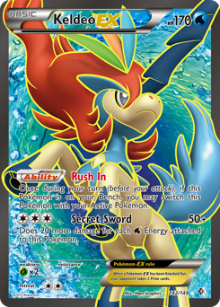 Keldeo-EX, Boundaries Crossed #142, Pokémon TCG card