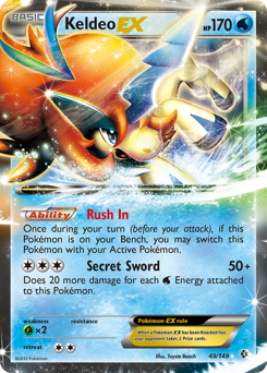 Keldeo-EX, Boundaries Crossed #49, Pokémon TCG card