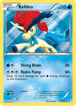 Keldeo, Boundaries Crossed #47, Pokémon TCG card