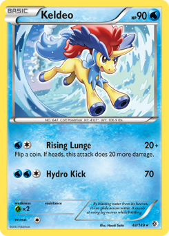 Keldeo, Boundaries Crossed #48, Pokémon TCG card