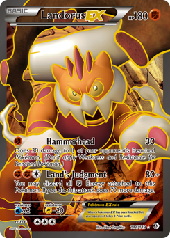 Landorus-EX, Boundaries Crossed #144, Pokémon TCG card
