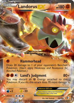 Landorus-EX, Boundaries Crossed #89, Pokémon TCG card
