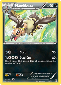 Mandibuzz, Boundaries Crossed #93, Pokémon TCG card