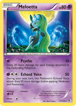 Meloetta, Boundaries Crossed #77, Pokémon TCG card