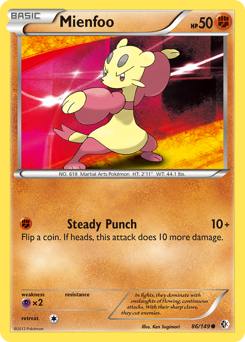 Mienfoo, Boundaries Crossed #86, Pokémon TCG card