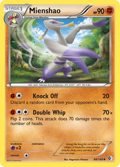 Mienshao, Boundaries Crossed #88, Pokémon TCG card