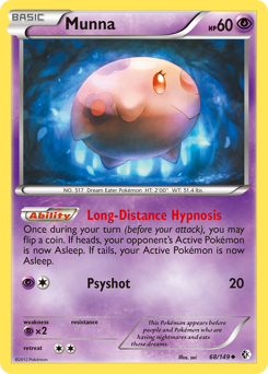 Munna, Boundaries Crossed #68, Pokémon TCG card