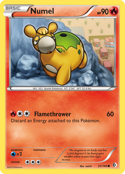 Numel, Boundaries Crossed #21, Pokémon TCG card