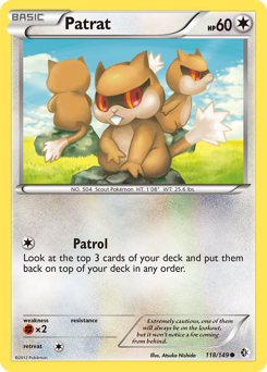 Patrat, Boundaries Crossed #118, Pokémon TCG card