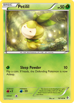 Petilil, Boundaries Crossed #16, Pokémon TCG card