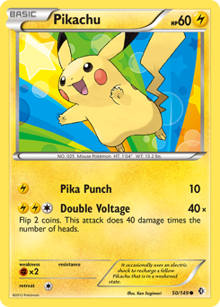 Pikachu, Boundaries Crossed #50, Pokémon TCG card