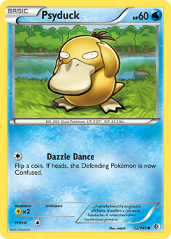 Psyduck, Boundaries Crossed #32, Pokémon TCG card