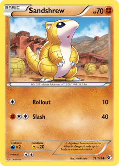 Sandshrew, Boundaries Crossed #78, Pokémon TCG card