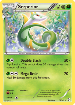 Serperior, Boundaries Crossed #13, Pokémon TCG card