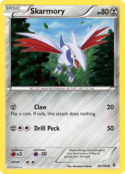 Skarmory, Boundaries Crossed #95, Pokémon TCG card