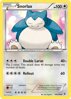 Snorlax, Boundaries Crossed #109, Pokémon TCG card