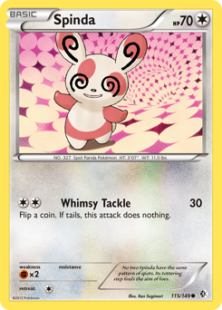 Spinda, Boundaries Crossed #115, Pokémon TCG card