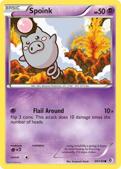 Spoink, Boundaries Crossed #59, Pokémon TCG card