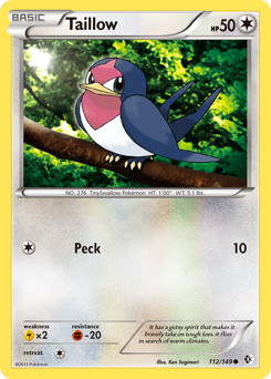 Taillow, Boundaries Crossed #112, Pokémon TCG card